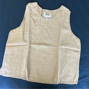 Flax linen tank oatmeal beige